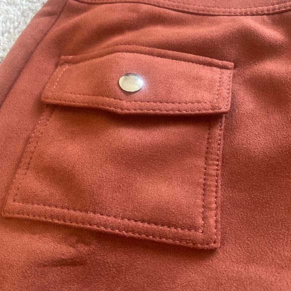 NWT Loft High Waisted Suede Skirt - Picture 2 of 5
